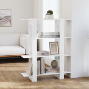 bogskab/rumdeler 100x30x123,5 cm hvid højglans