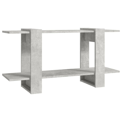 bogreol 100x30x51 cm konstrueret træ betongrå