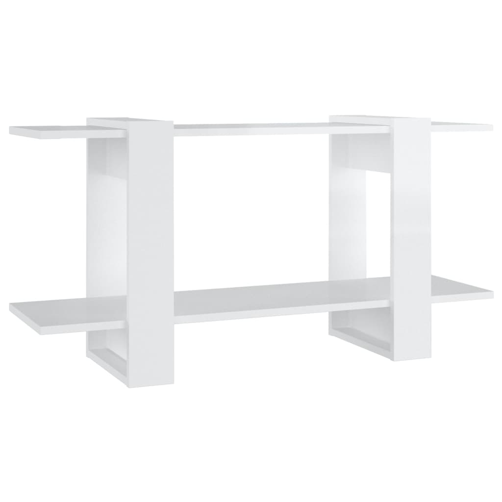 bogreol 100x30x51 cm konstrueret træ hvid højglans