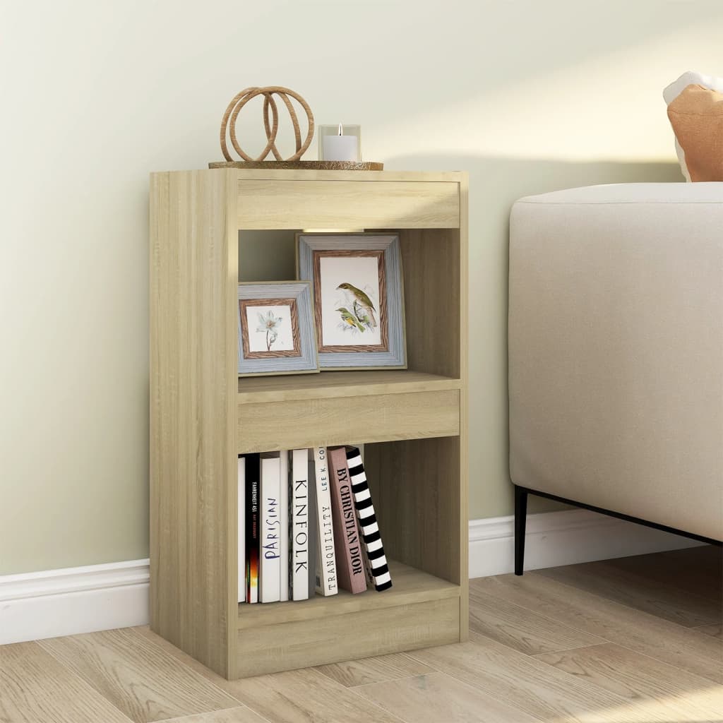 bogreol/rumdeler 40x30x72 cm sonoma-eg billede