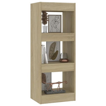 bogreol/rumdeler 40x30x103 cm konstrueret træ sonoma-eg