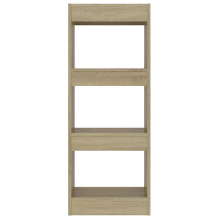 bogreol/rumdeler 40x30x103 cm konstrueret træ sonoma-eg