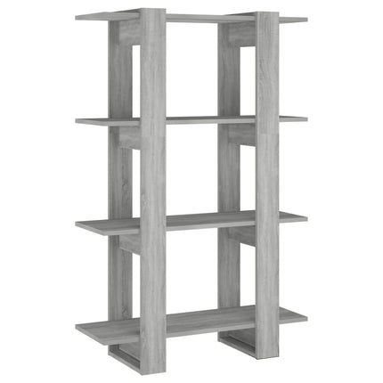 bogreol/rumdeler 80x30x123,5 cm grå sonoma-eg