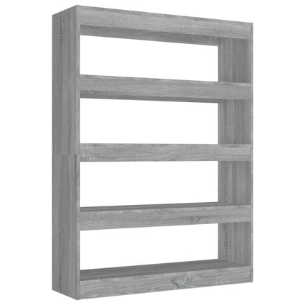 bogreol/rumdeler 100x30x135 cm grå sonoma-eg
