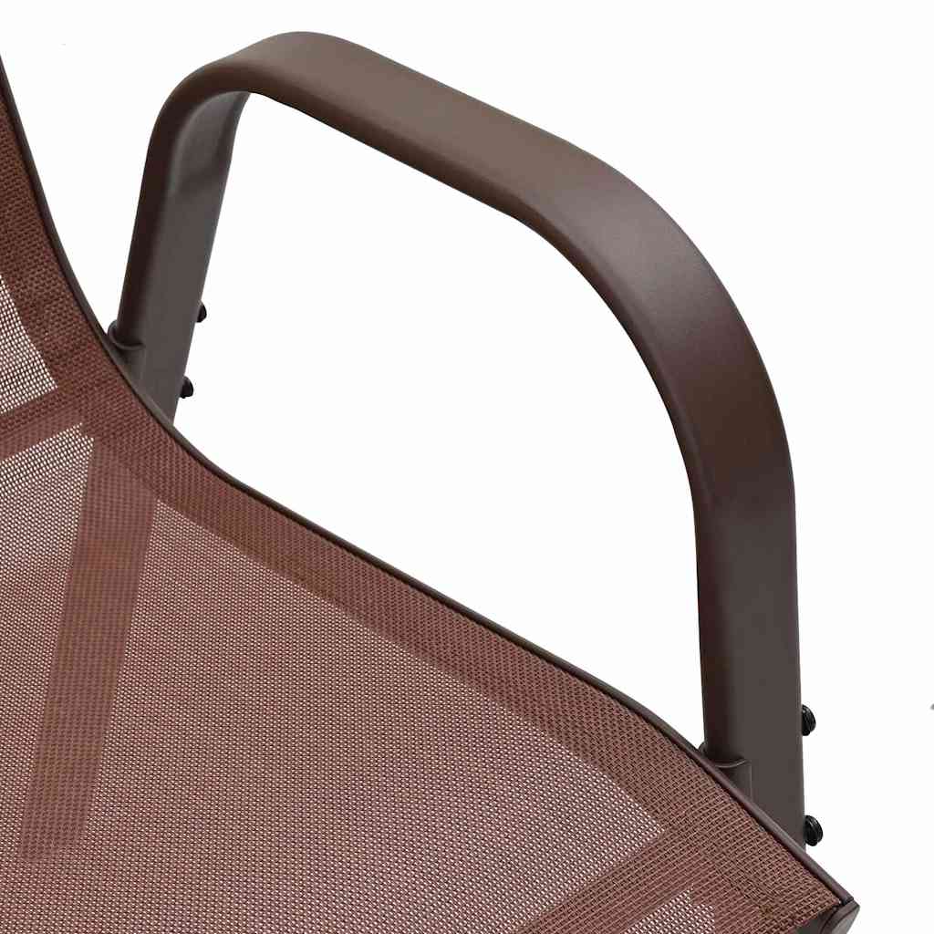 stabelbare havestole 2 stk. textilene brun