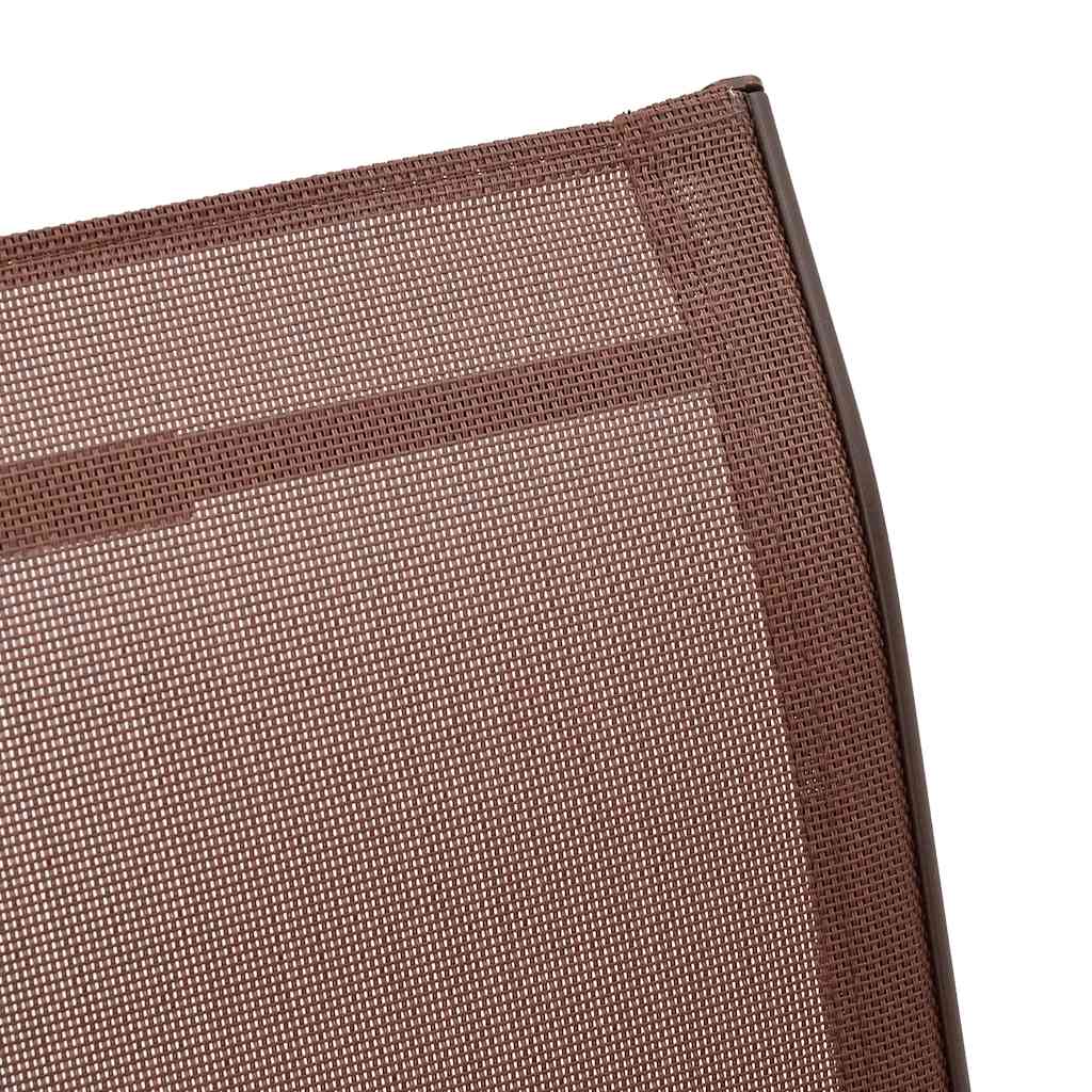 stabelbare havestole 2 stk. textilene brun