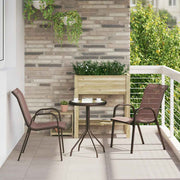 stabelbare havestole 2 stk. textilene brun