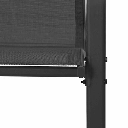 stabelbare havestole 4 stk. textilene sort