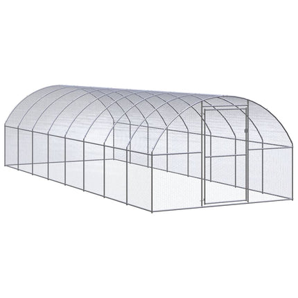 hønsehus 3x8x2 m galvaniseret stål