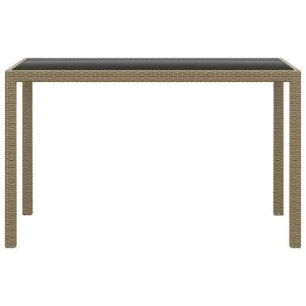 spisebordssæt til haven 3 dele med hynder polyrattan beige