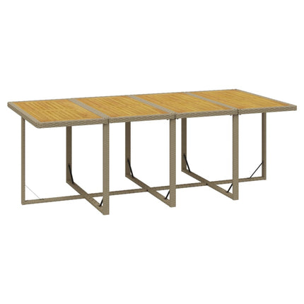 spisebordssæt til haven 13 dele med hynder polyrattan beige