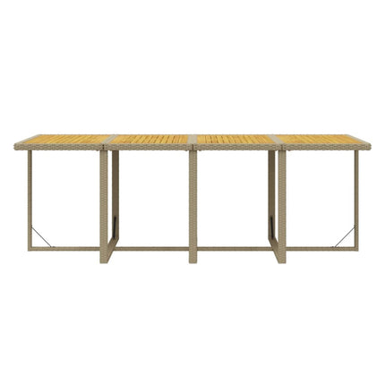 spisebordssæt til haven 13 dele med hynder polyrattan beige