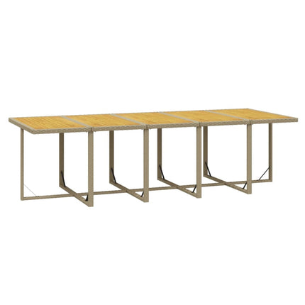 spisebordssæt til haven 15 dele med hynder polyrattan beige