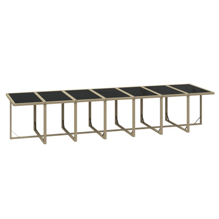 spisebordssæt til haven 15 dele med hynder polyrattan beige