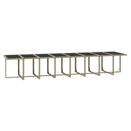 spisebordssæt til haven 21 dele med hynder polyrattan beige