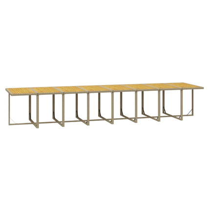 spisebordssæt til haven 21 dele med hynder polyrattan beige