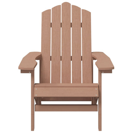 Adirondack-stol med bord HDPE brun