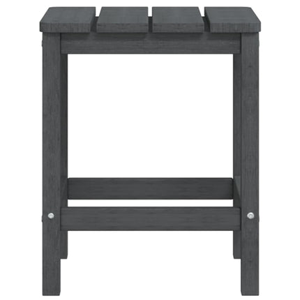 Adirondack-havestole med fodskammel og bord HDPE antracitgrå