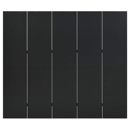 5-panels rumdeler 2 stk. 200x180 cm stål sort