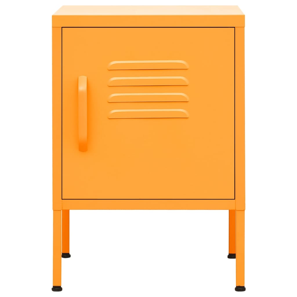 natborde 2 stk. 35x35x51 cm stål sennepsgul