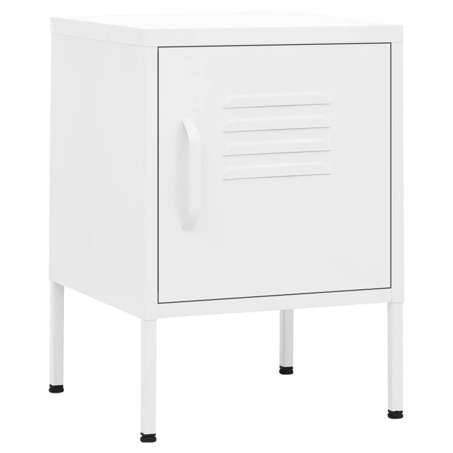 natborde 2 stk. 35x35x51 cm stål hvid