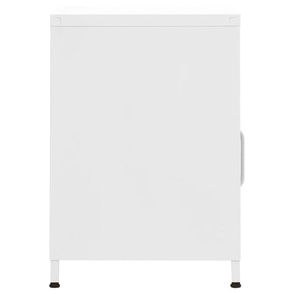 natborde 2 stk. 35x35x51 cm stål hvid