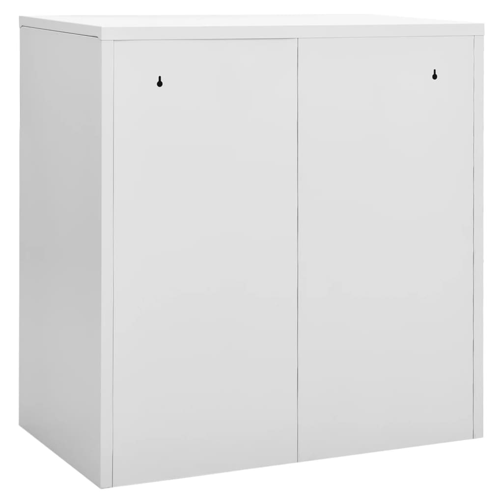 skabe 2 stk. 90x45x92,5 cm stål lysegrå og rød