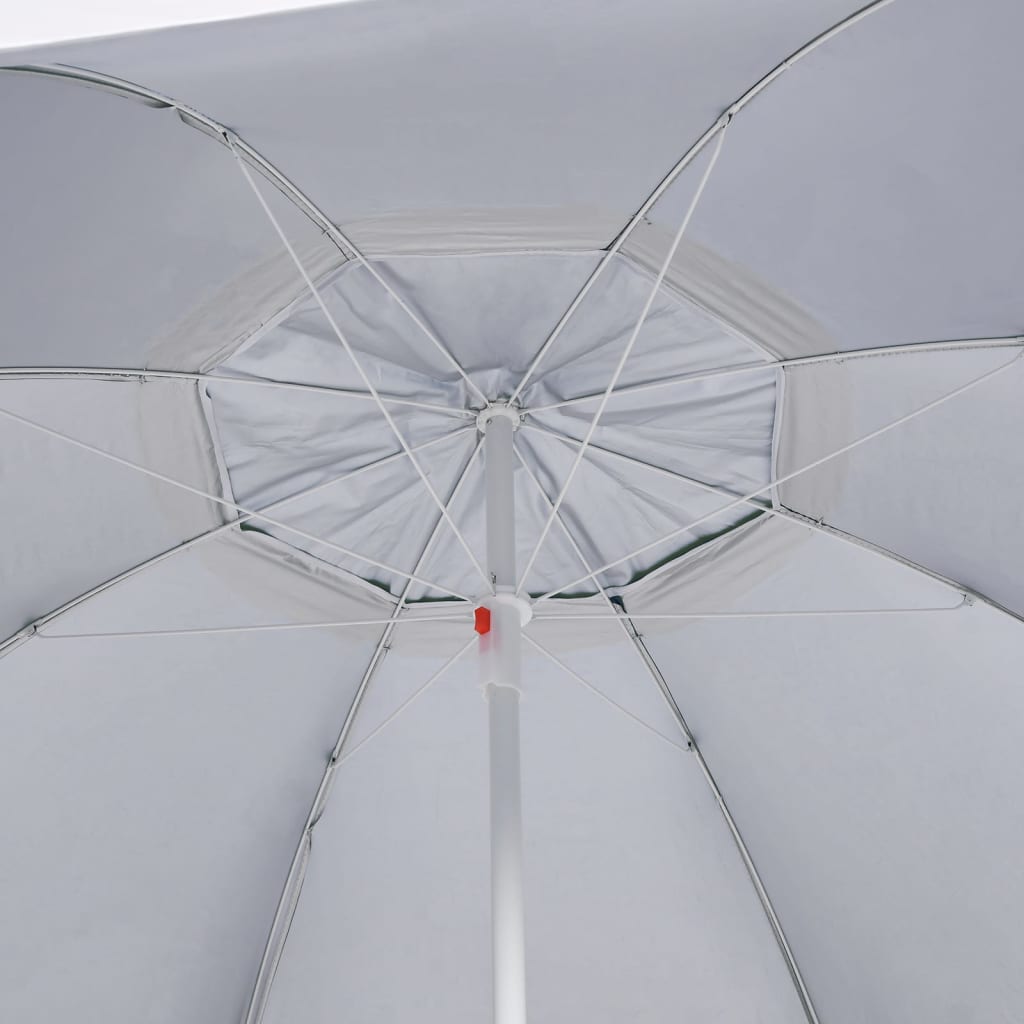 strandparasol med sidevægge 215 cm grøn