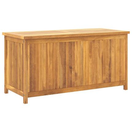 opbevaringsboks til haven 114x50x58 cm massivt teaktræ