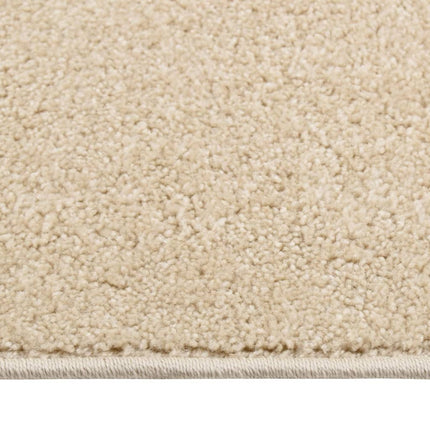 gulvtæppe 160x230 cm kort luv beige