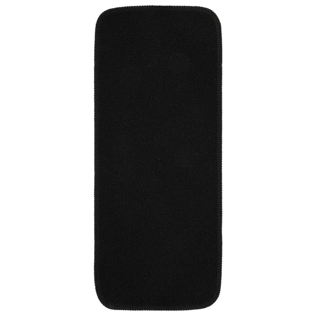 skridsikre trappemåtter 15 stk. 60x25 cm rektangulær sort