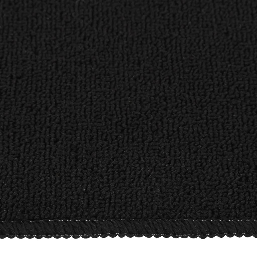 skridsikre trappemåtter 15 stk. 75x20 cm rektangulær sort