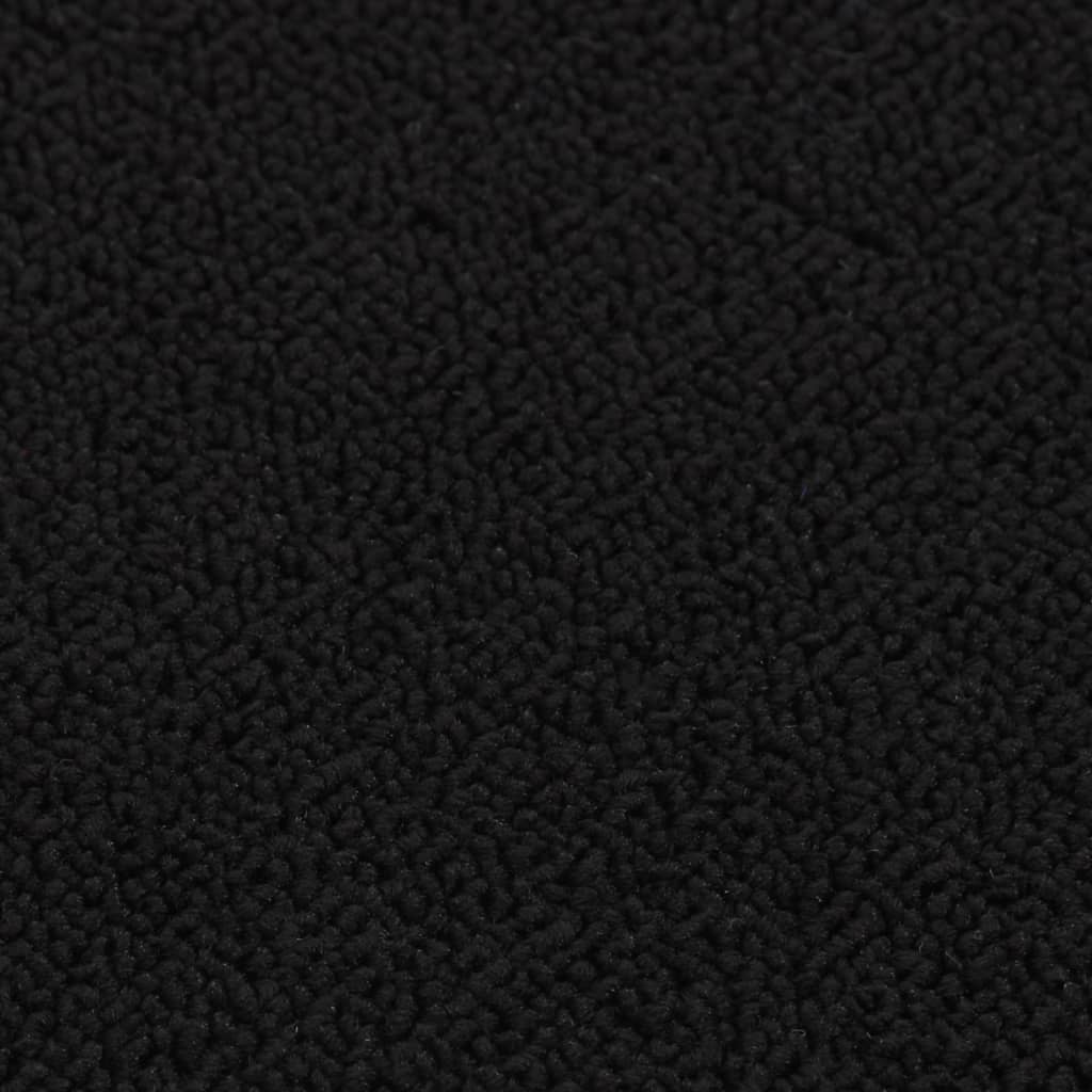 skridsikre trappemåtter 15 stk. 75x20 cm rektangulær sort