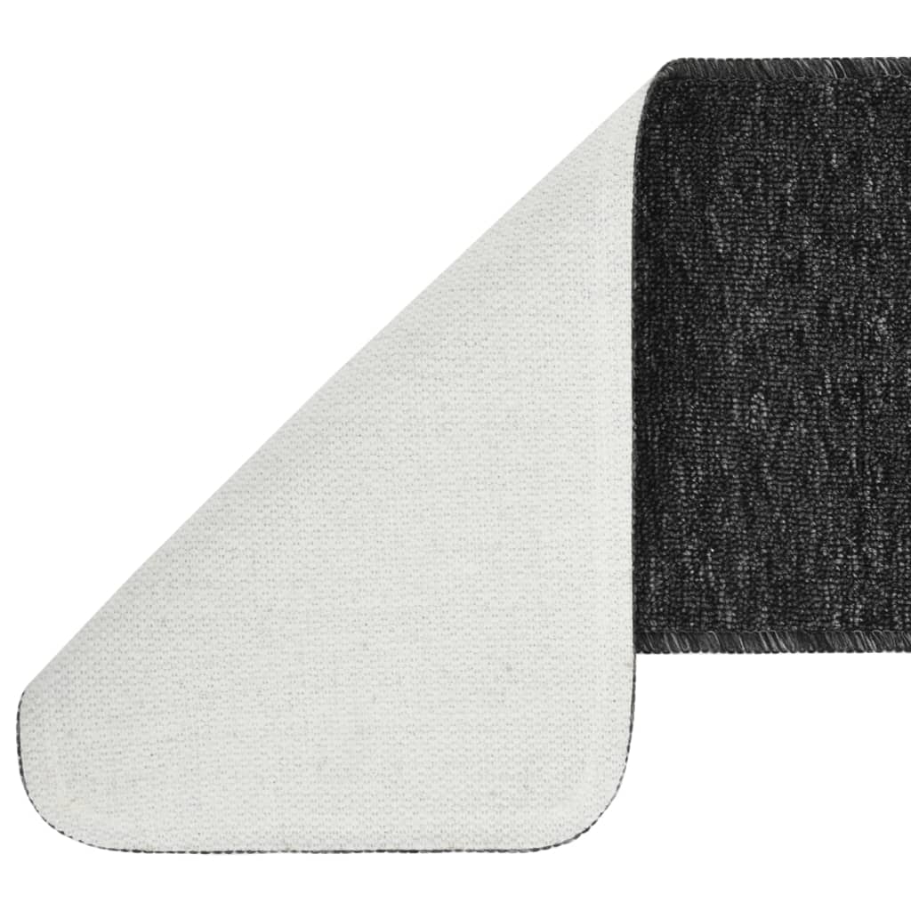 skridsikre trappemåtter 15 stk. 60x25 cm rektangulær antracit