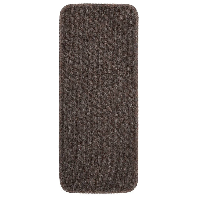 skridsikre trappemåtter 15 stk. 60x25 cm rektangulær brun