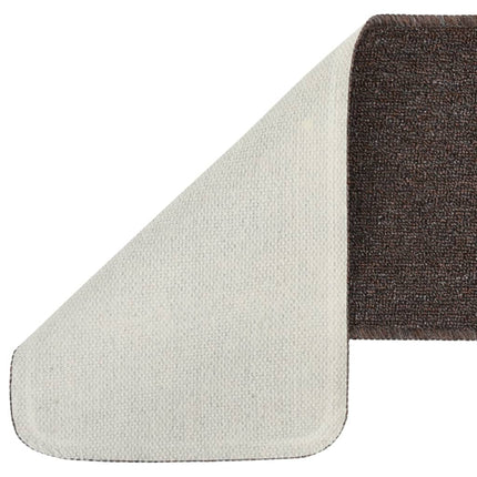 skridsikre trappemåtter 15 stk. 75x20 cm rektangulær brun