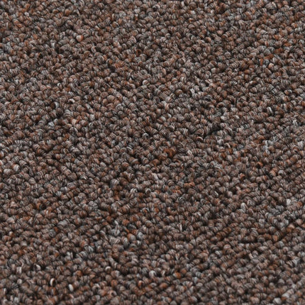 skridsikre trappemåtter 15 stk. 75x20 cm rektangulær brun