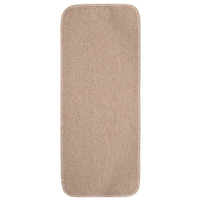skridsikre trappemåtter 15 stk. 60x25 cm rektangulær beige