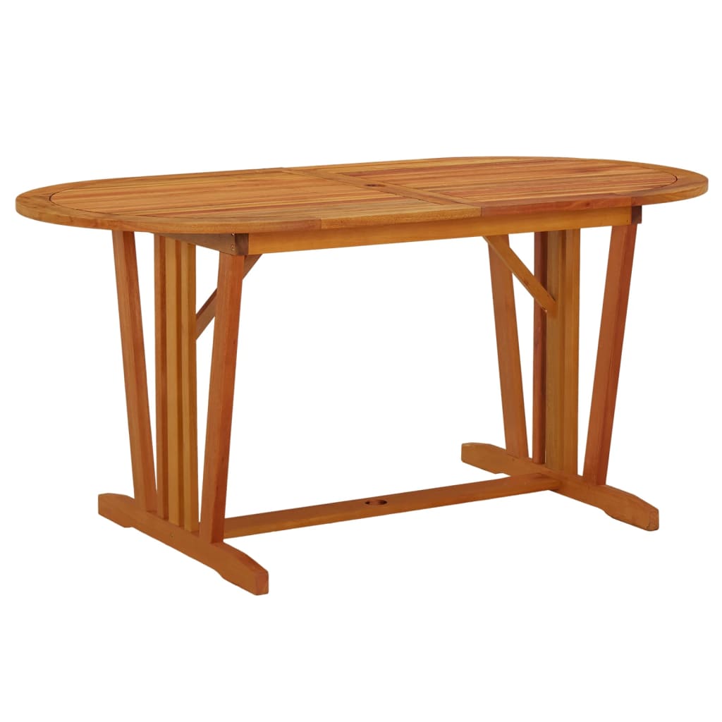 havebord 160x85x75 cm massivt eukalyptustræ