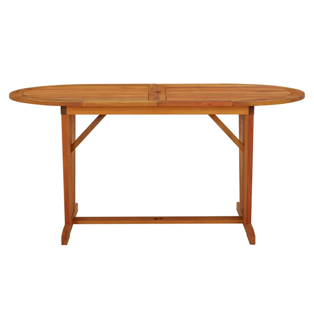 havebord 160x85x75 cm massivt eukalyptustræ