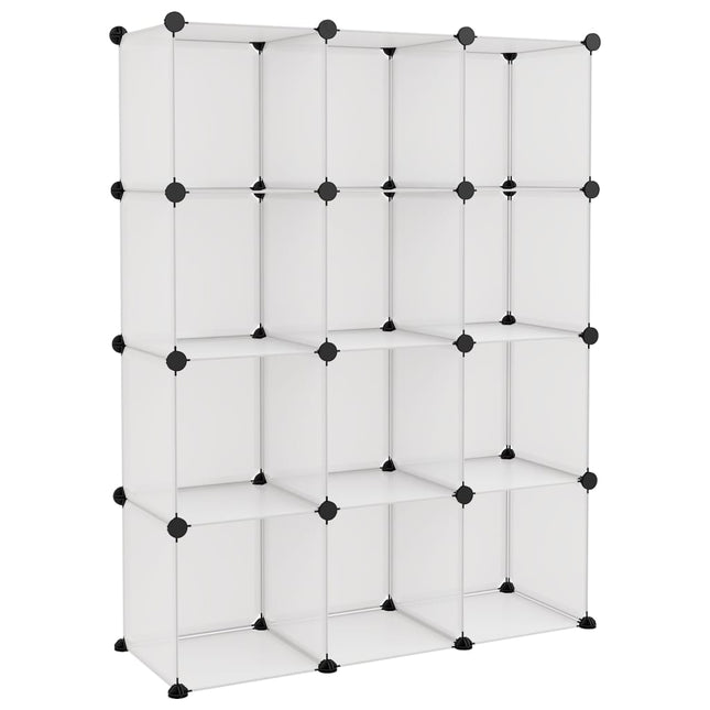 kubeformede opbevaringskasser 12 stk. PP transparent