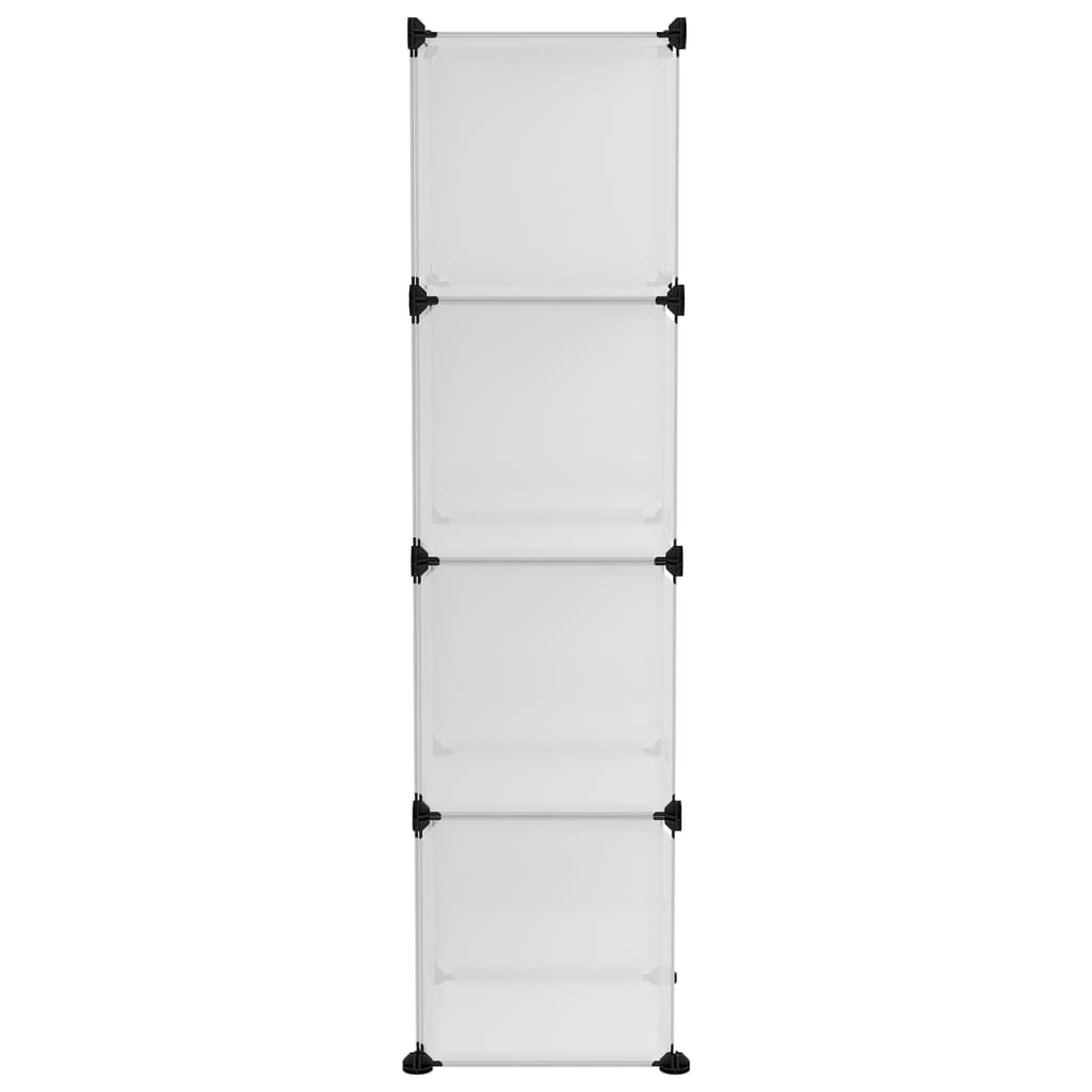 kubeformede opbevaringskasser 12 stk. PP transparent