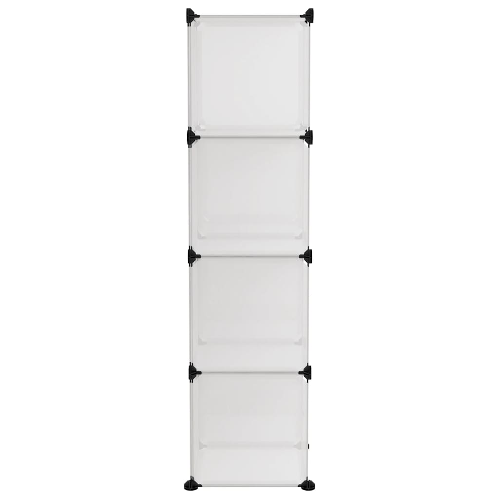 kubeformede opbevaringskasser 9 stk. PP transparent