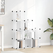 kubeformede opbevaringskasser 9 stk. PP transparent