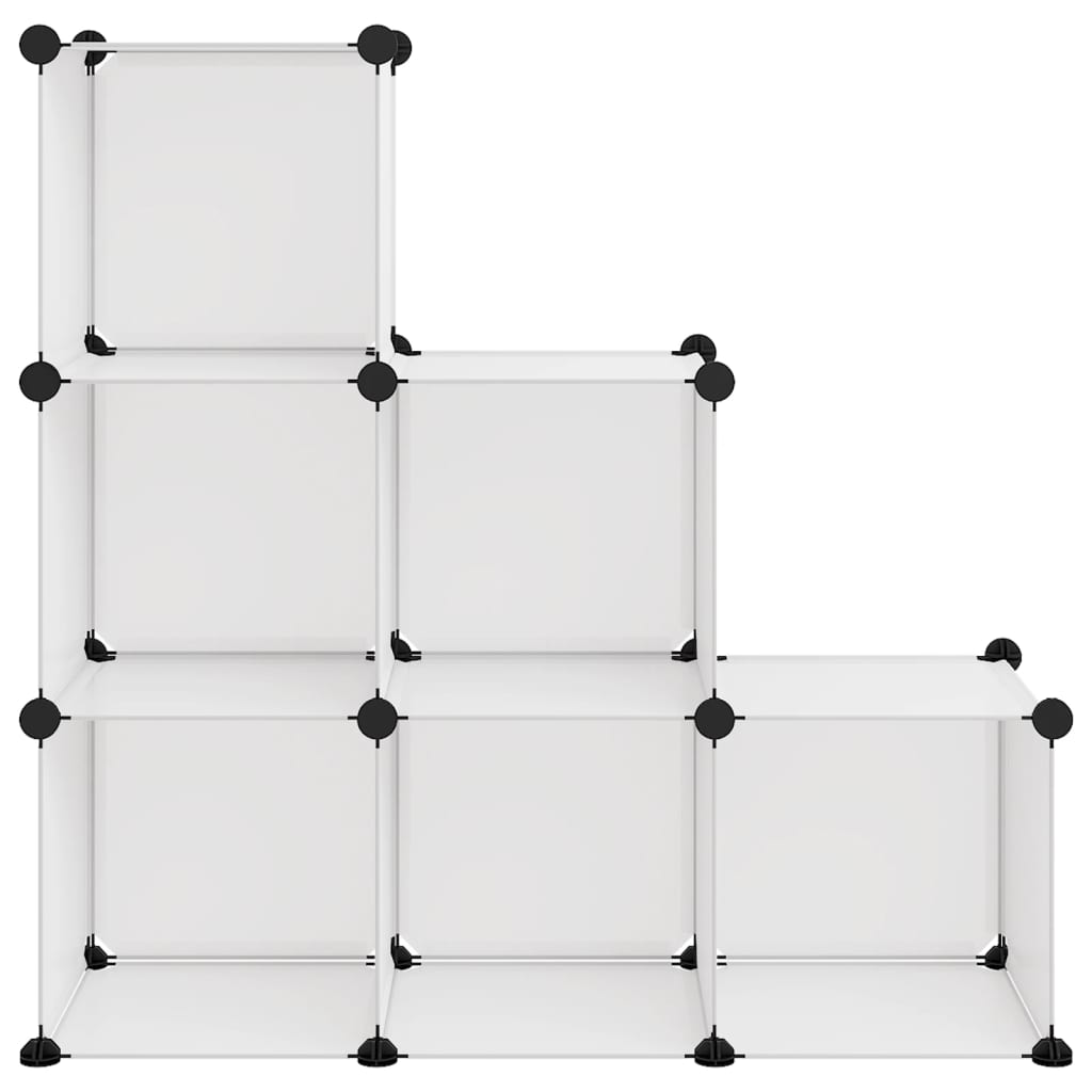 kubeformede opbevaringskasser 6 stk. PP transparent