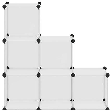 kubeformede opbevaringskasser 6 stk. PP transparent