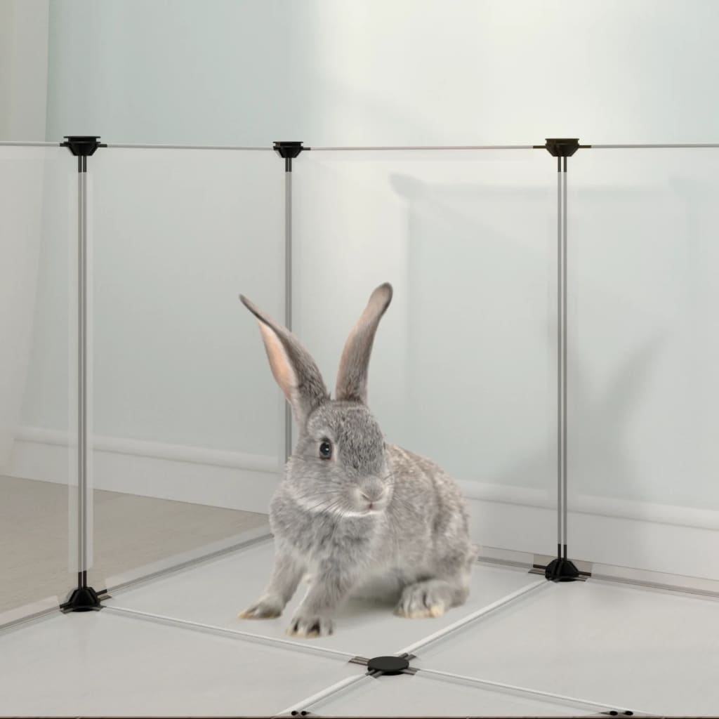 lille dyrebur 144x74x46,5 cm PP og stål transparent