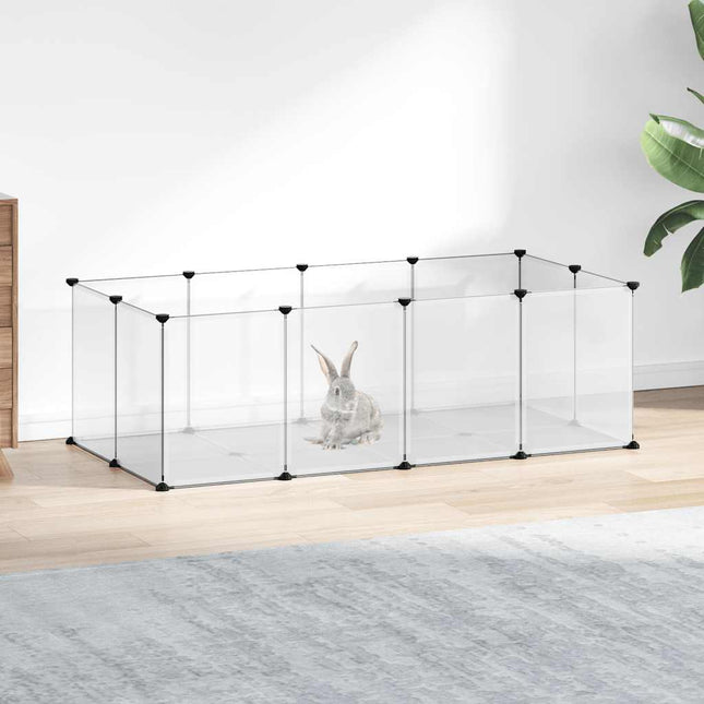lille dyrebur 144x74x46,5 cm PP og stål transparent