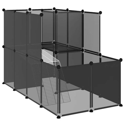 lille dyrebur 142x74x93 cm PP og stål sort