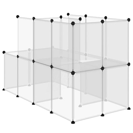 lille dyrebur 142x74x93 cm PP og stål transparent